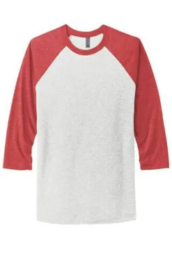 Next Level Unisex Tri Blend Three Quarter T-Shirt Free Shipping