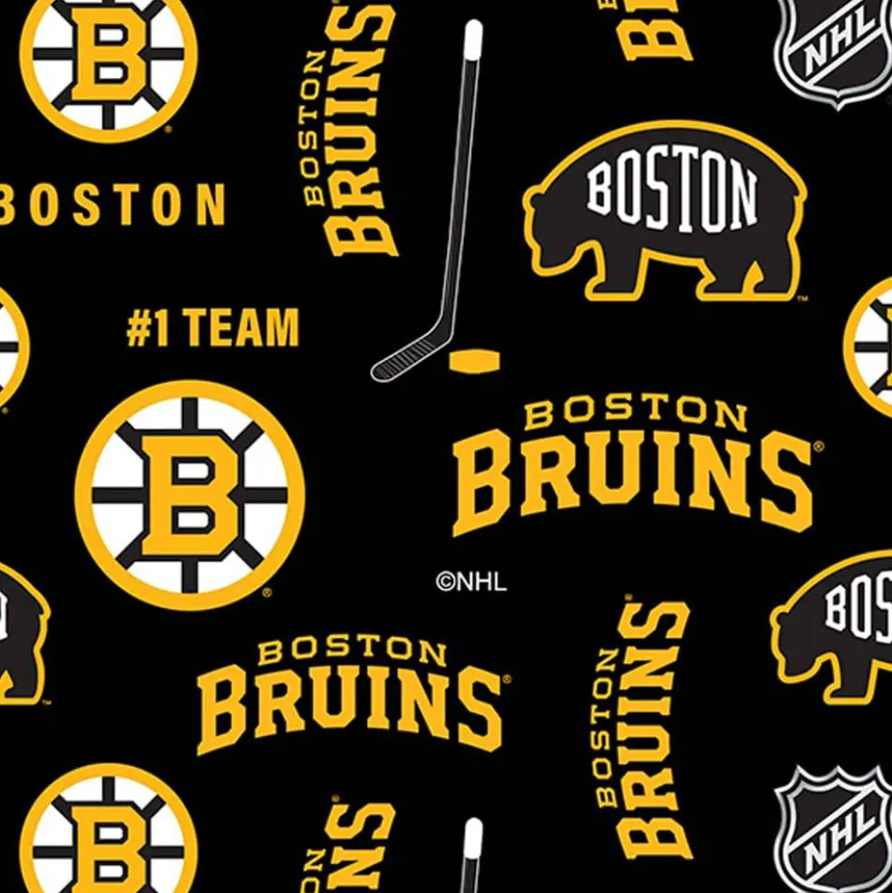 NHL Boston Bruins Allover Cotton Fabric