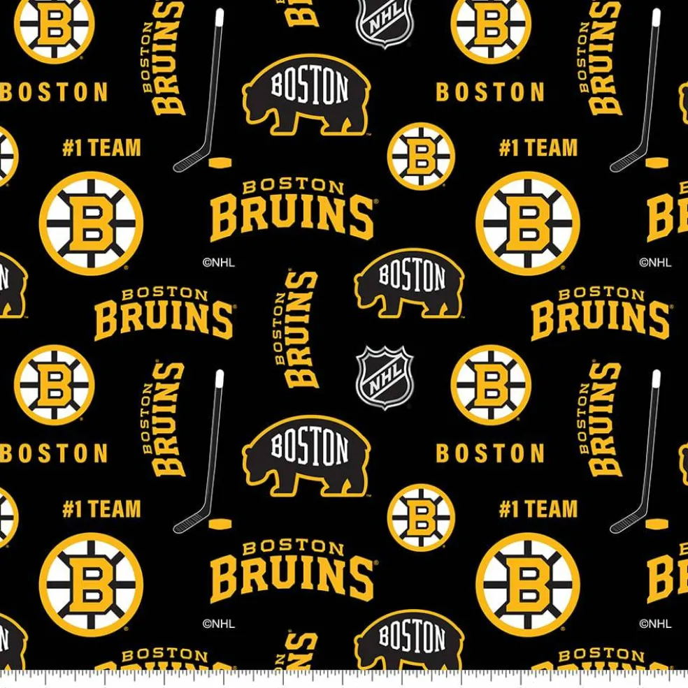 NHL Boston Bruins Allover Cotton Fabric
