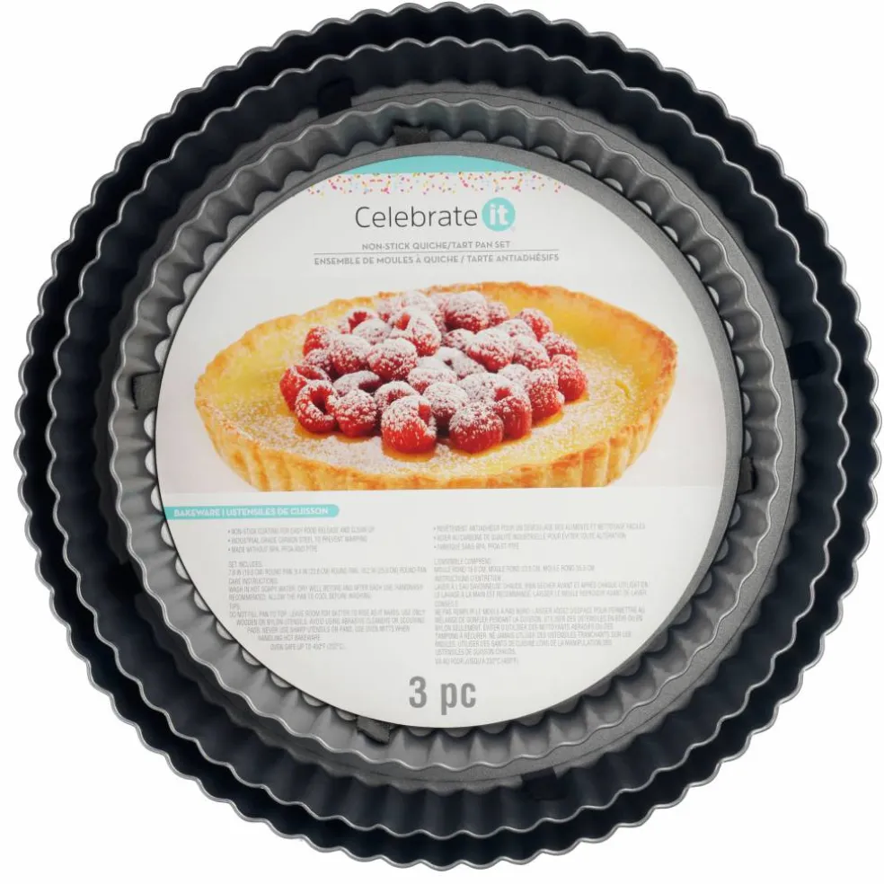Non-Stick Quiche & Tart Pan Set by Celebrate It®