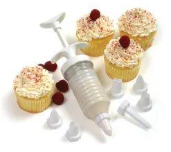 Norpro Cupcake Injector/Decorating Icing Set, 9-Piece, Stainless Steel Tips