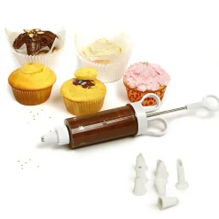 Norpro Cupcake Injector/Decorating Icing Set, 9-Piece, Stainless Steel Tips