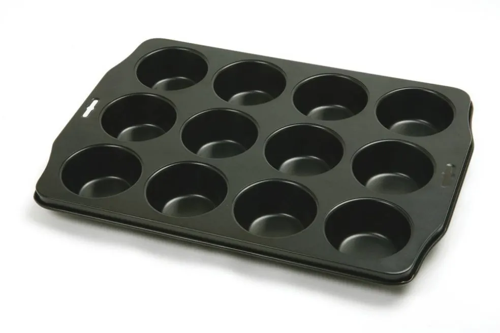 Norpro 12 Cup Nonstick Muffin Pan - Steel Bakeware for Cupcakes and Muffins
