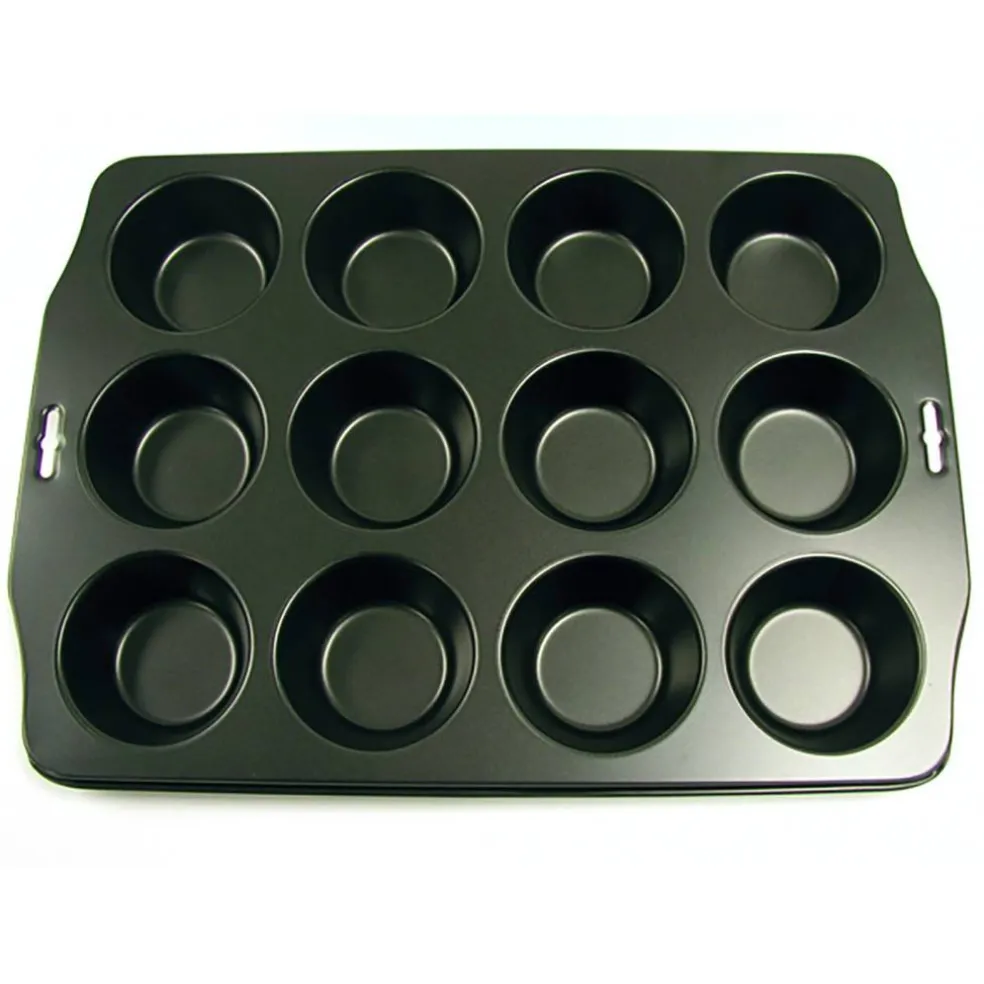 Norpro 12 Cup Nonstick Muffin Pan - Steel Bakeware for Cupcakes and Muffins