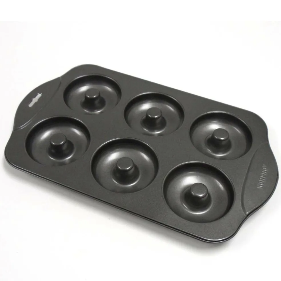 Norpro Donut Pan 3 1/2" Donuts Bake 6 Durable Non-Stick Easy Release