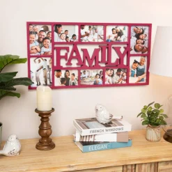 Northlight Collage 10-Slot 'Family' Wall Picture Frame - 28.75" - Pink