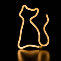 Northlight LED Cat Neon Lighted Wall Art - 9" - White