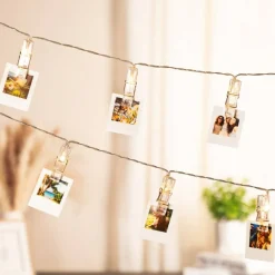 Northlight LED Clothes Pin Photo Holding String Light Set - 5' Clear Wire - 15ct