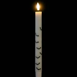 Northlight 9.75" LED Flickering Flameless Wax Tapered Flying Bats Halloween Candles, 2ct.