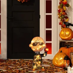 Northlight LED Lighted Charlie Brown Bones Outdoor Halloween Yard Decoration - 18"
