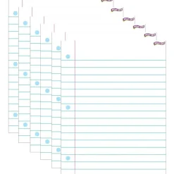 Notebook Paper Wipe-Off® Chart, 17" x 22", Pack of 6
