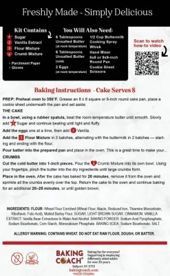 Not So Crummy Crumb Cake Baking Activity Kit