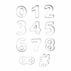 Numbers Stainless Steel Cookie Cutter Set by Celebrate It®