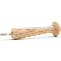 Oak Wooden Shaker Pegs with Screws 3", Unfinished for DIY Hanging |Woodpeckers