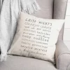 Off-White Autumn Words Throw Pillow