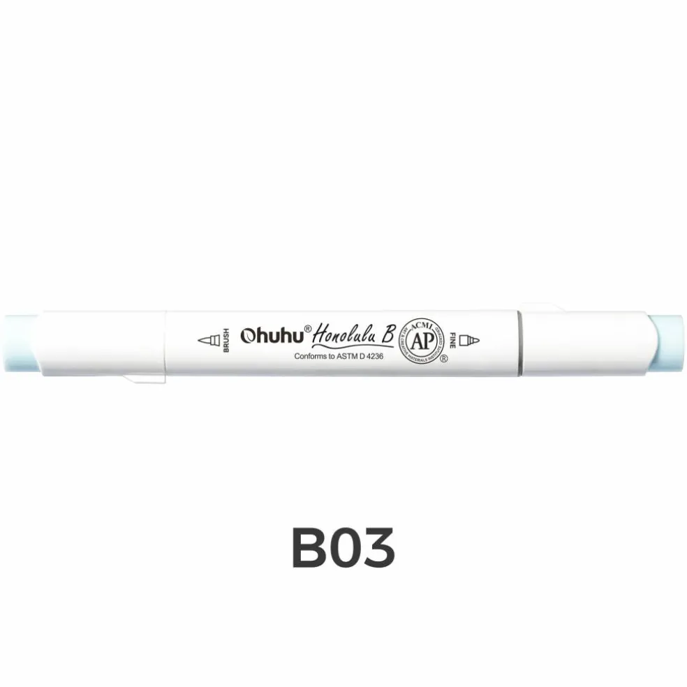 Ohuhu® Honolulu B Brush & Fine Dual Tip Marker