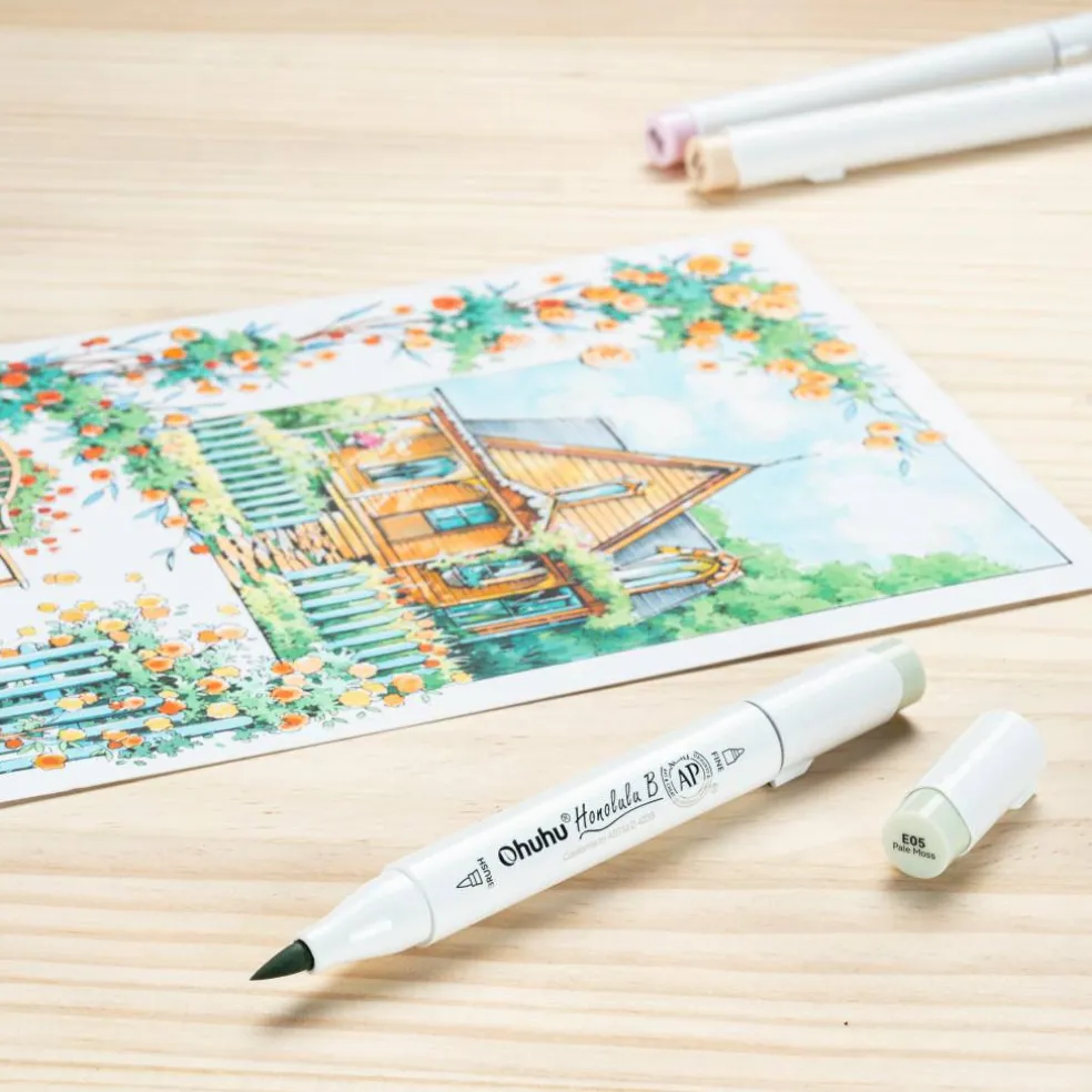 Ohuhu® Honolulu B Brush & Fine Dual Tip Marker