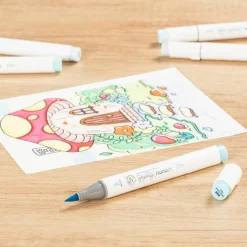 Ohuhu® Honolulu Brush & Chisel Dual Tip Marker