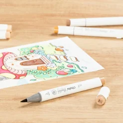 Ohuhu® Honolulu Brush & Chisel Dual Tip Marker