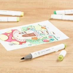 Ohuhu® Honolulu Brush & Chisel Dual Tip Marker