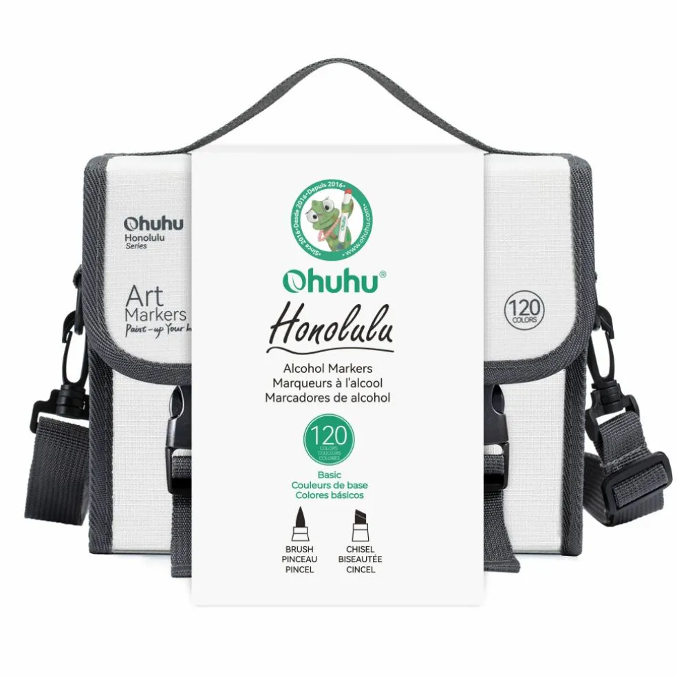 Ohuhu® Honolulu 120 Color Basic Alcohol Markers