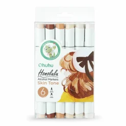 Ohuhu® Honolulu Dual Tip Skin Tone Alcohol Markers, 6ct.