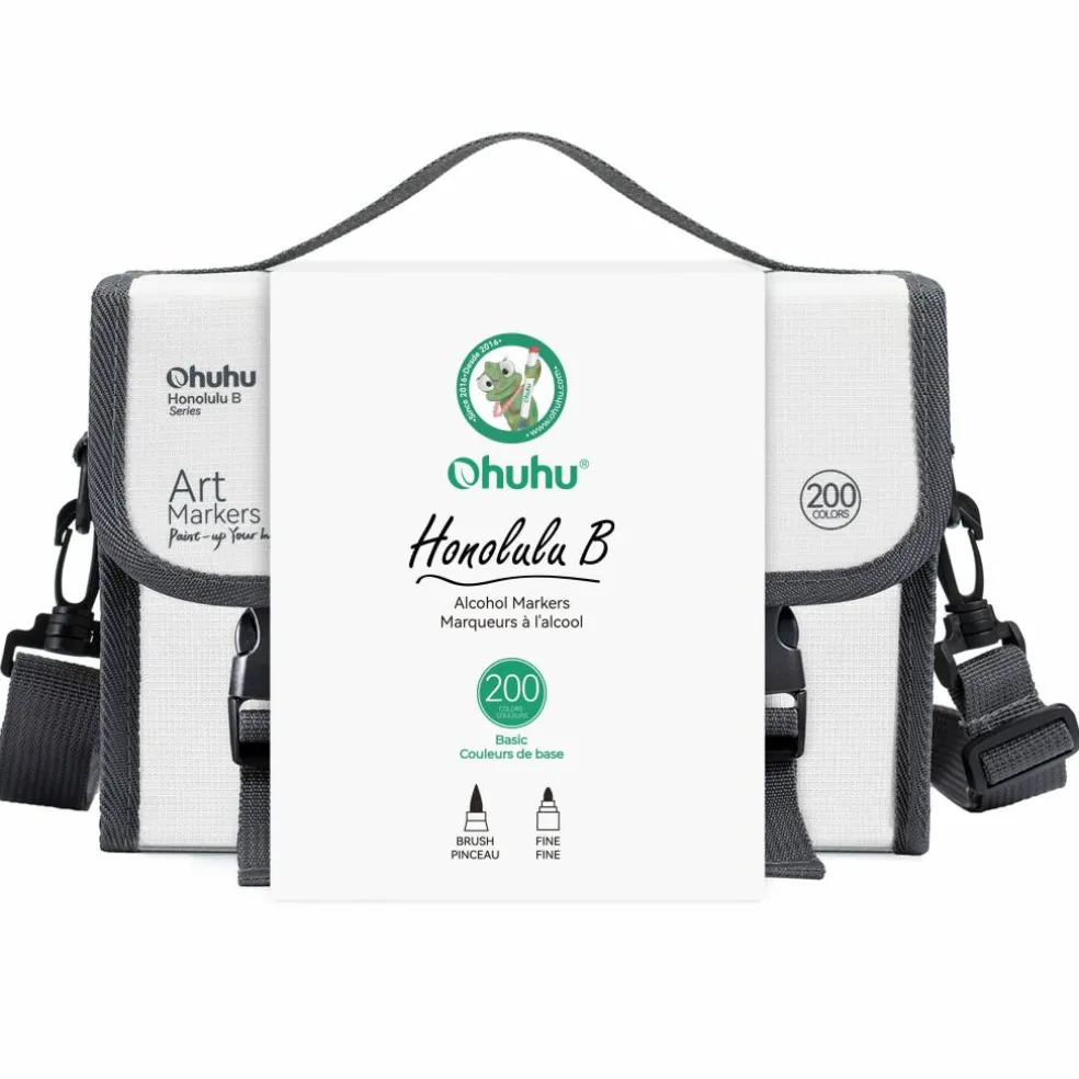 Ohuhu® Honolulu Series B 200 Color Basic Alcohol Markers