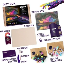 OKTO | DIY 3D Creative Air Dry Clay | 3D Painting natural canvas set | #Opera house Sydney | 11.8x15.7 inch