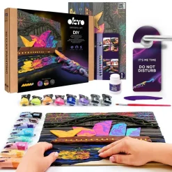 OKTO | DIY 3D Creative Air Dry Clay | 3D Painting natural canvas set | #Opera house Sydney | 11.8x15.7 inch