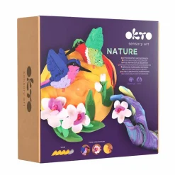 OKTO | DIY 3D Creative Air Dry Clay Kit | Kids Painting by Numbers Coloring Set | PUG DOG | Frame 11.8x11.8 in