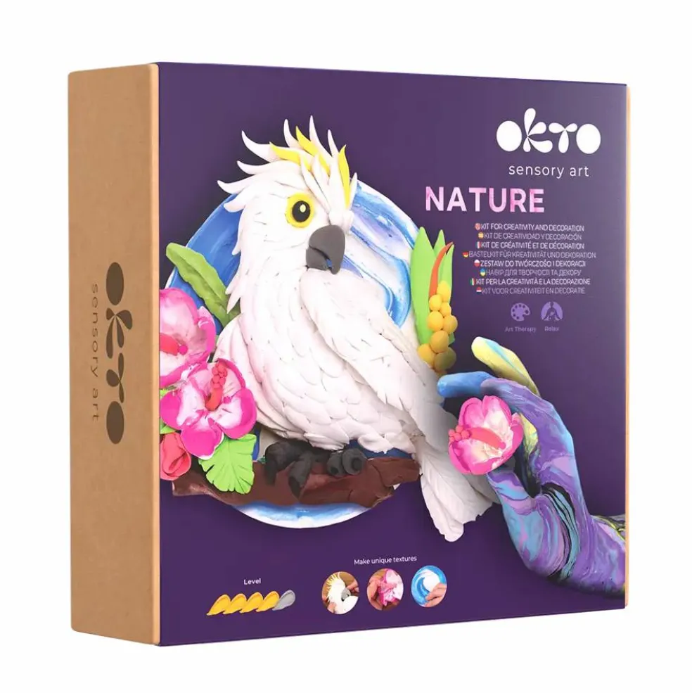 OKTO DIY 3D Creative Air Dry Clay Set Nature "Nature" Сockatoo