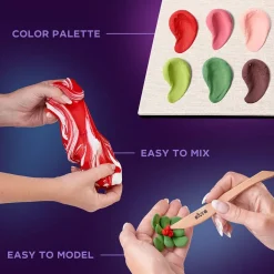 OKTO DIY 3D Creative Air Dry Clay Set Succulents Passion | 8.3 in x 8.3 in