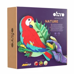 OKTO DIY 3D Creative Air Dry Clay Set Nature Macaw