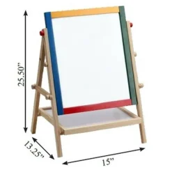 Omni Wooden Toys Double Sided 2 In 1 Magnetic Art Easel