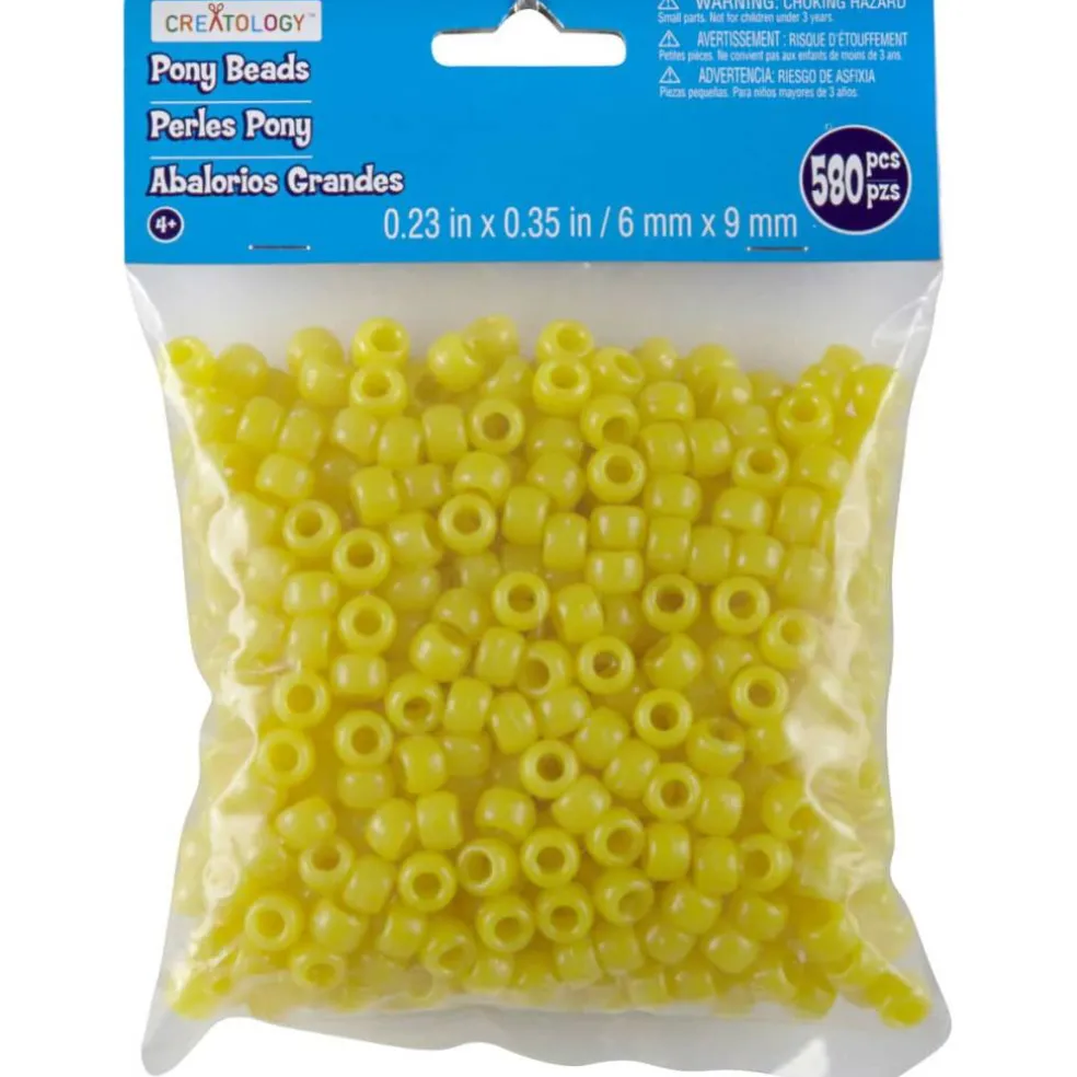 Opaque Pony Beads by Creatology™, 6mm x 9mm