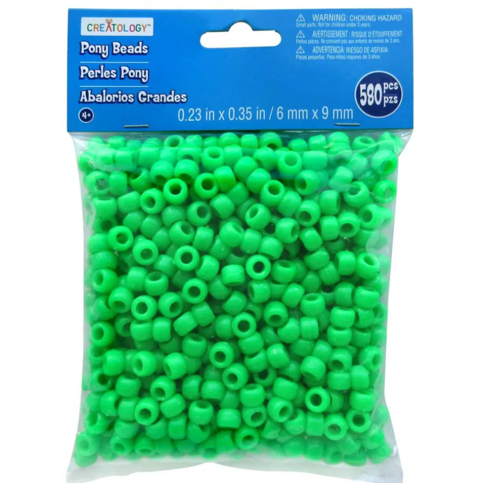 Opaque Pony Beads by Creatology™, 6mm x 9mm