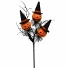 13.2" Orange & Black Jack-O'-Lantern with Witch Hat Pick by Ashland®
