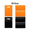 Orange & Black Plastic Goody Bag Kit 8 1/2" x 12" Bulk 100 Pc.