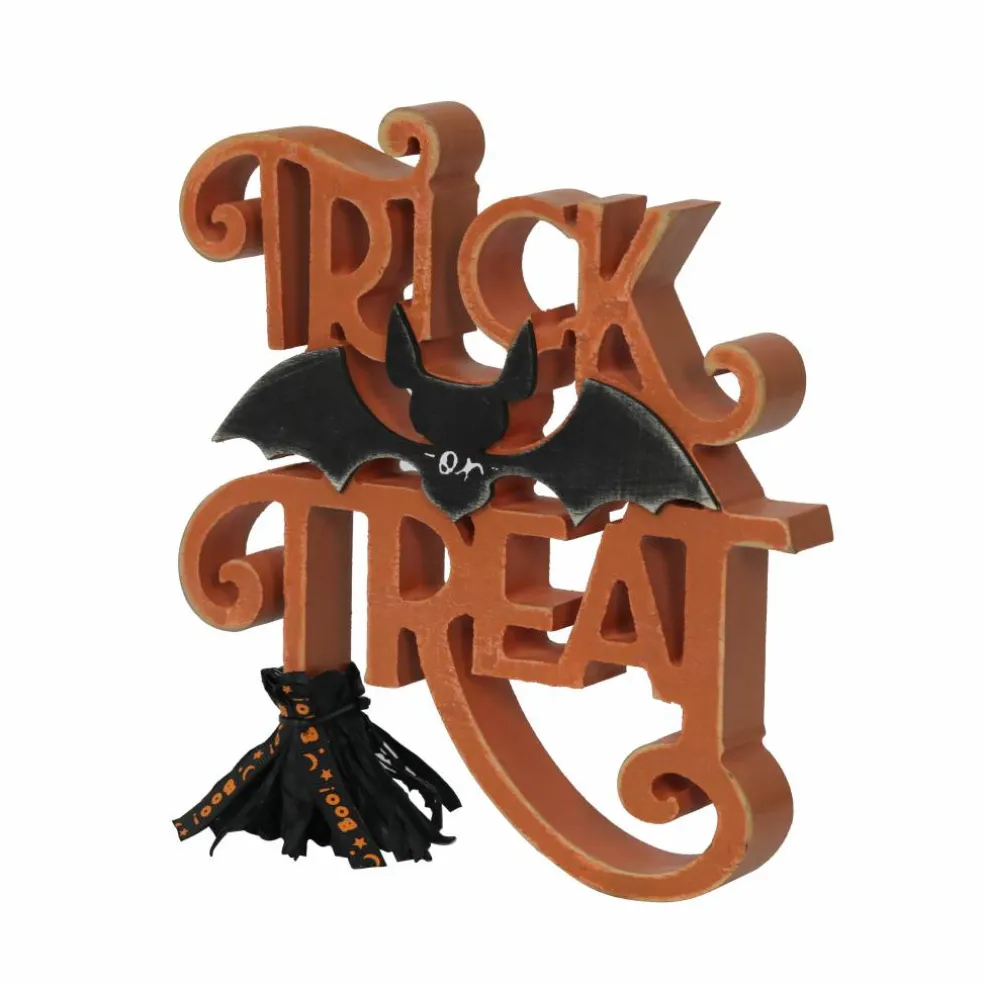 8.5" Orange & Black Trick or Treat Tabletop Décor by Ashland®
