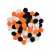 Orange, Black & White Yarn Pom Poms, 60ct. by Creatology™