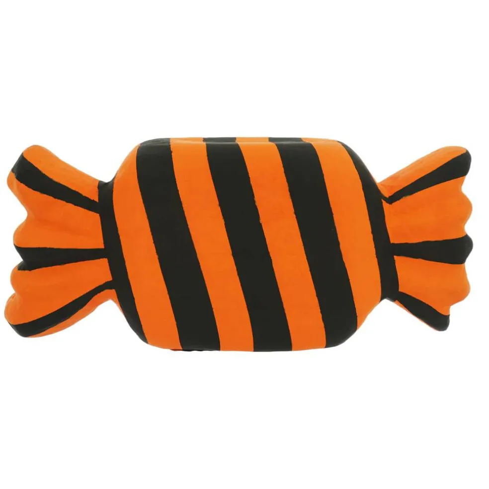 14" Orange & Black Wrapped Candy Paper Mache Tabletop Décor by Ashland®