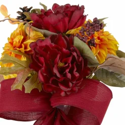 Orange Dahlia & Dark Red Peony Mix Rememberance Cone by Ashland®