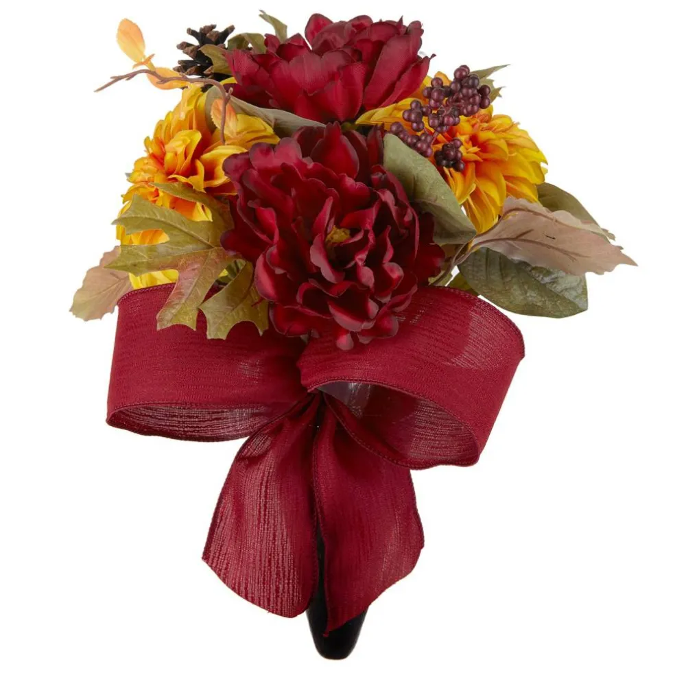 Orange Dahlia & Dark Red Peony Mix Rememberance Cone by Ashland®