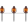 16.75" Orange Flickering Halloween Jack O' Lantern Pathway Markers, 3ct.