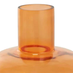 Orange Glass Rounded Vase Set