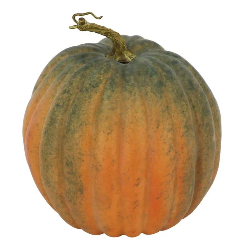 10" Orange & Green Decorative Pumpkin by Ashland®