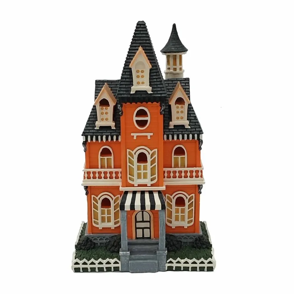 9.5" Orange Haunted House LED Mini Decoration by Ashland®