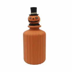5.5" Orange Jack-o'-Lantern Bottle Tabletop Décor by Ashland®