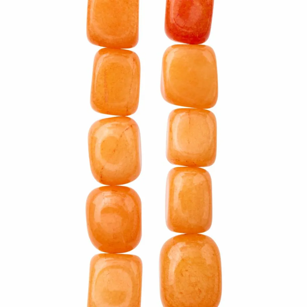 Orange Jade Nugget Beads, 14mm by Bead Landing™