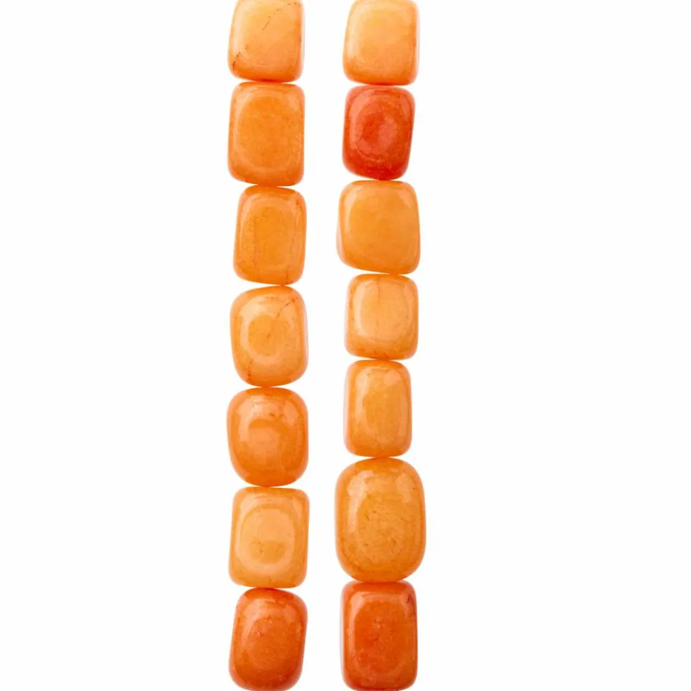 Orange Jade Nugget Beads, 14mm by Bead Landing™